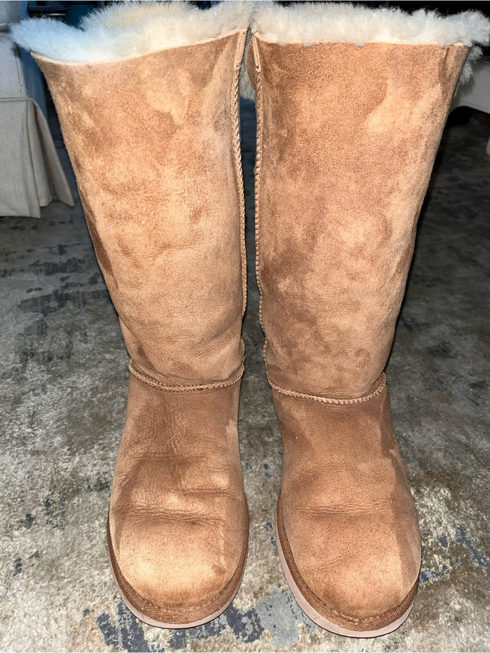 UGG Women's Bailey Bow II Tall Boots, Chestnut, Size 9